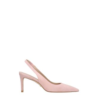 Stuart Weitzman Pink Leather Mid Heel Womens Pumps