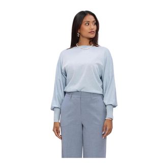 Nukus Nukus - Jorien Pullover Lurex - Dames - Truien - Blauw - Maat: 2XL Linnen