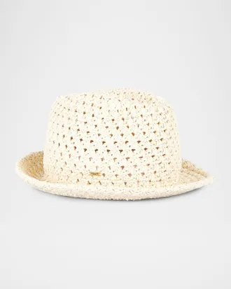 Eugenia Kim Jo Raffia Crochet Bucket Hat