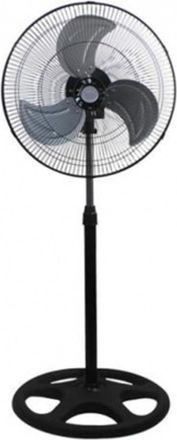 Trade Shop Trade Shop - Ventilatore A Piantana 3 Pale In Alluminio Oscillante Diametro 45 Cm Base Tonda