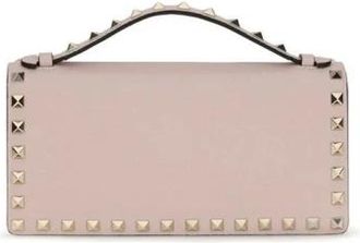 Valentino Garavani Rockstud Flap Clutch - - Bags - Donna - Rosa - ONE SIZE