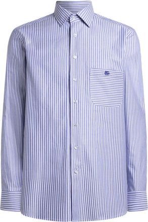 Etro Camicia a righe in cotone - Blu