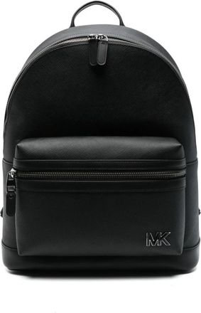 Michael Kors Zwarte rugzak met ritssluiting en voorvak - Heren - Rugzakken - Zwart - ONE Size - Tassen
