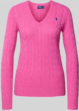 Polo Ralph Lauren Strickpullover mit Kaschmir-Anteil Modell KIMBERLY in Pink, Gr&ouml;&szlig;e L