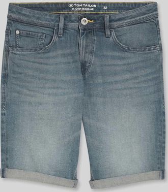 Tom Tailor Regular Fit Jeans Bermudas aus Baumwoll-Mix in Dunkelblau, Gr&ouml;&szlig;e 30