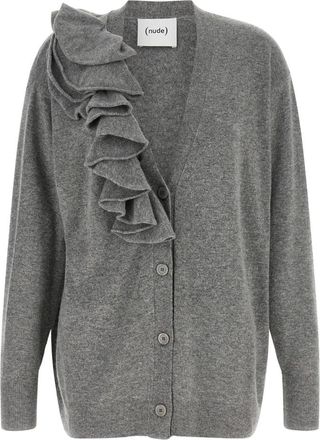 Nude Nude Cardigan - Dames - Vesten - Grijs - XS - Wol - Truien & Vesten