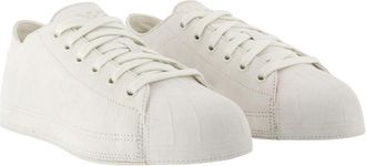 Yohji Yamamoto Unisex Nizzastar Lo Sneaker White Leather