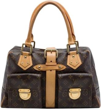Louis Vuitton Pre-owned Manhattan GM - Dames - Vintage Handtas - Bruin - ONE Size - Leer - Vintage