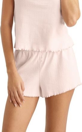 Tommy John Pointelle Rib Sleep Shorts in Pink at Nordstrom, Size Xx-Large