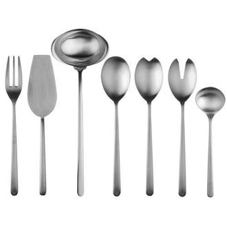 Mepra Linea Serving Set - 7 Pieces in Ice Silver at Nordstrom