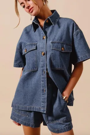 So Me Morgan Denim Set In Chambray