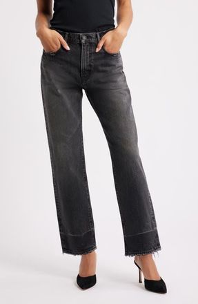 Moussy Vintage Haverhill Straight Leg Jeans in Black at Nordstrom, Size 29
