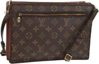 Louis Vuitton Pre-owned Cross Body Bags, female, Brown, Size: ONE SIZE Pre-owned Canvas Cross Body Bag