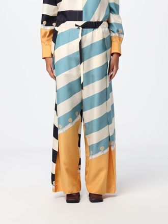 Loewe Pantaloni palazzo in seta a righe