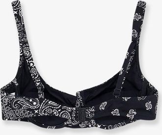 MC2 Saint Barth Womens Bikini Top Amira Black Polyamide Swimwear Sea Clothing