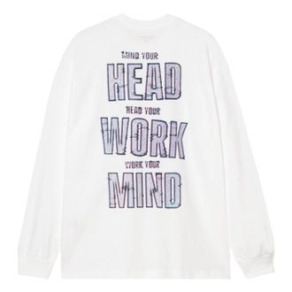 Carhartt Work in Progress Mind Your Head Long Sleeve T-Shirt White I035999-02-XX
