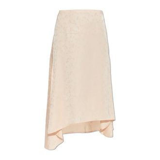 Victoria Beckham Midi Skirts, female, Pink, Size: 2XS Asymmetric Floral Motif Skirt