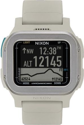 Nixon Regulus Expedition Silicone Strap Digital Chronograph Watch, 47.5mm in Gray at Nordstrom