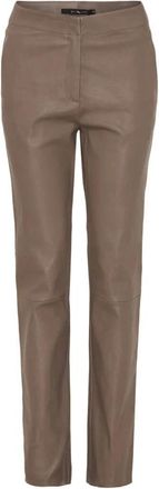 BTF-CPH Relaxte Stretch Broek - Dames - Leren Broeken - Beige - XS - Leer - Broeken
