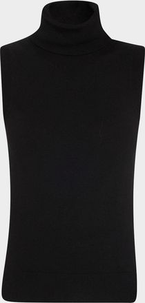 Michael Kors Sleeveless Cashmere Turtleneck