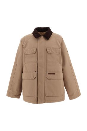 Canada Goose Sand Garrison Padded Corduroy Cotton Canvas Jacket