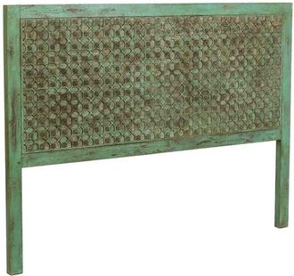 Wanderlust Deco Cabecero De Cama De Madera Artesanal Verde 160x3x120h Cm