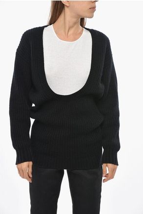 Valentino Pure Cashmere Sweater with Deep Neckline size Xs