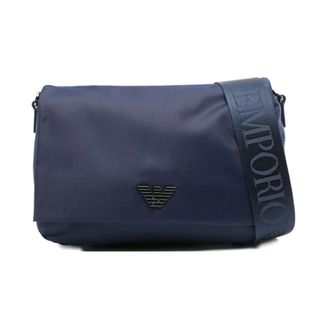 Emporio Armani Messenger Bags, male, Blue, Size: ONE SIZE Nylon Foldover Shoulder Bag