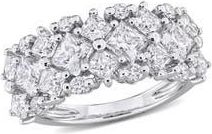 Delmar Dew Lab Grown Moissanite Tapered Ring in White at Nordstrom Rack, Size 6