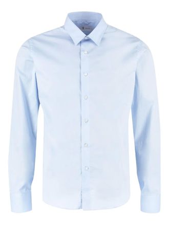 THE (ALPHABET) cotton-blend shirt - men - Spandex/Elastane/Cotton - 39 - Blue