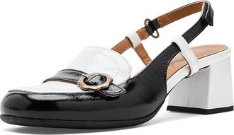 FLY London Pemy456fly Womens Shoes Off-White/Black : EU 41 (US Womens 10-10.5) M, Leather