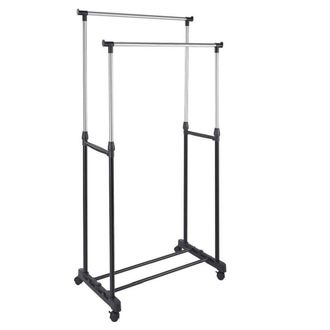 Trade Shop Trade Shop - Standsuitas Proportadora En Los Ruedas Dobres De Acero Telesc&oacute;pico L80xh95-170 Cm