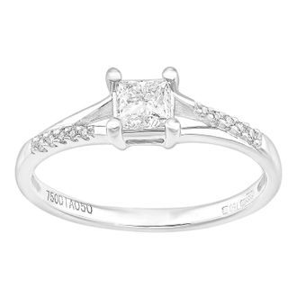 Diamant L'éternel 18kt witgouden ring met 0,5 ct diamant