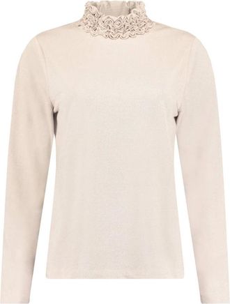 Bloomings Dames, Tops, Beige, Maat: S Jersey