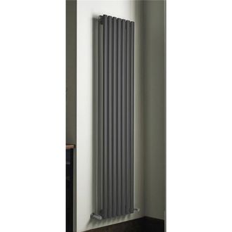 Clifton Anthracite Vertical Single Panel Radiator 1800mm (H) x 300mm (W) in Charcoal