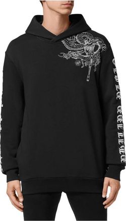 Philipp Plein Hoodie sweatshirt Embroidery Gothic Plein - Heren - Hoodies - Zwart - L - Katoen - Hoodies & sweatvesten