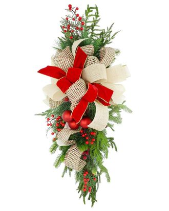 Creative Displays Inc. Handcrafted Holiday Swag With Ornaments, Berries & Bows