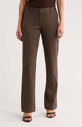 Amanda + Chelsea Ari Plaid Pants in Black/Red Camel at Nordstrom Rack, Size 12