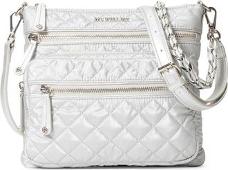 MZ Wallace Downtown Crosby Crossbody Bag in Oyster Metallic at Nordstrom