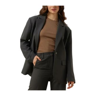 Notre-V Jassen, Dames, Grijs, XL, Leer, NV-Dory Blazer