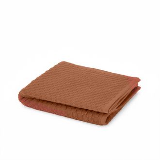 KASANOVA Asciugamano viso ospite cotone Pop Corn malva scuro