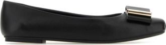Ferragamo Black Lina Ballet Flats