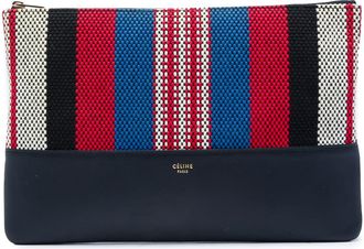 Celine Pre-owned Celine Canvas Striped Solo Pouch Ladies TRET3AN4HUT8EVX2