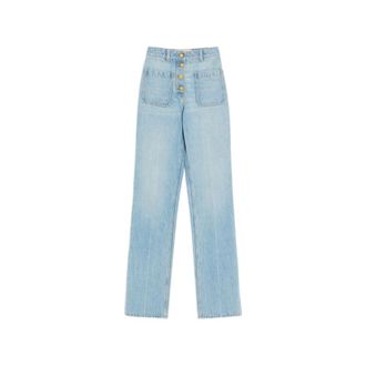 Valentino Straight Jeans, female, Blue, Size: W28 Straight Jeans