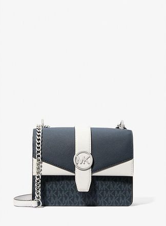 Michael Kors Blue Canvas Crossbody Womens Bag