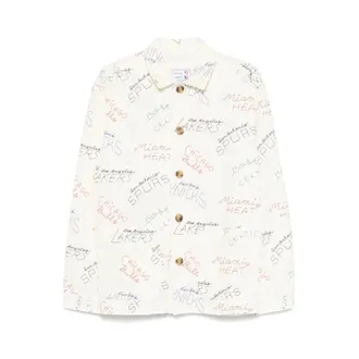 Maison Labiche Casual Shirts, male, White, Size: L NBA Ivory Shirt Wmsebastoteam