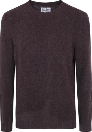 MC2 Saint Barth Regent Alpacatrui met Ronde Hals - Heren - Ronde hals truien - Bruin - XL - Truien & Vesten