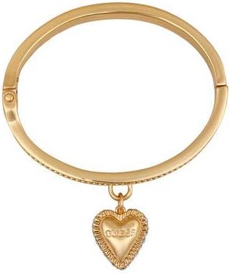 Guess Heart Pavé Charm Bracelet in Gold Tone at Nordstrom Rack