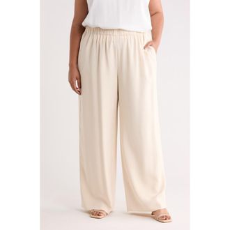 Lafayette 148 New York Perry Stretch Silk Pants in Raffia at Nordstrom Rack, Size 3X