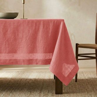 Solino Home Linen Tablecloth for Dining Table, Holiday and Everyday Table Decor - Diana in Dusty Rose at Nordstrom, Size X-Small